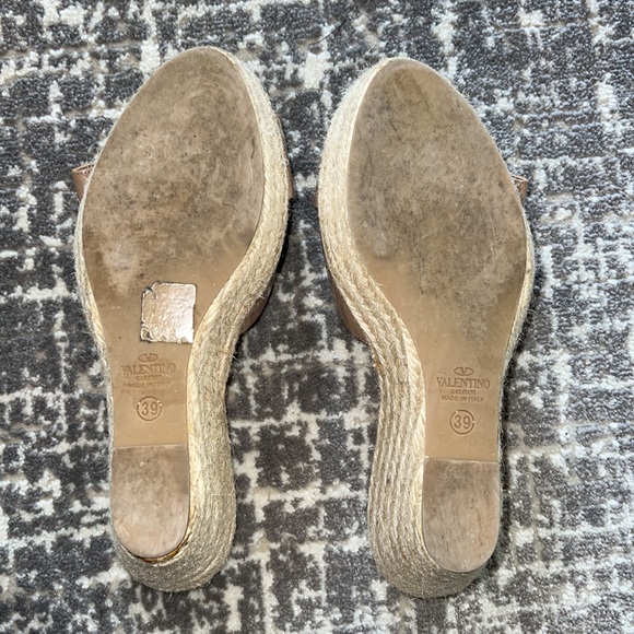 Valentino Nude Patent Espadrille Sandals - Picture 4 of 5